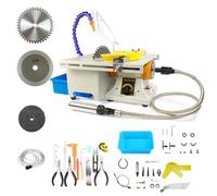 Lapidary Grinder Polisher, Mini Table Saw 750W with Flexible Shaft, 800-10000 RPM for DIY Artisans and Jewelry Making