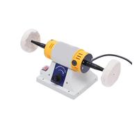 Lapidary Machine Jewelry Polisher Bench Polishing Machine with 2 Cloth Wheels 800-10000 RPM Adjustable Speed for Metal, Wood, Amber DIY