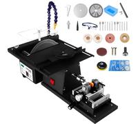 Lapidary Rock Grinder Polisher 1850W, Gemstone Polishing Grinding Machine with 15000r/min No-Load Speed, Countertop Lapidary Equipment 500X250mm for DIY Jewelry Making, Rock Tumbling, Stone Jade Set