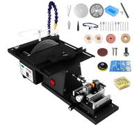 Lapidary Rock Grinder Polisher 1850W, Gemstone Polishing Grinding Machine with 15000r/min No-Load Speed, Countertop Lapidary Equipment 500X250mm for DIY Jewelry Making, Rock Tumbling, Stone Jade Set
