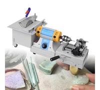Lapidary Rock Grinder Polisher, 750W Multifunction Table Saw with 800-10000 RPM Adjustable Speed for Grinding, Polishing, Drilling Rocks, Gemstones, Jade, Metals