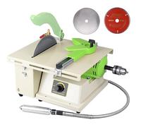 Lapidary Rock Grinder Polisher, Variable Speed Bench Lathe for Jewelry Making, Mini Table Saw and Drilling Machine for Cutting and Shaping Gemstones