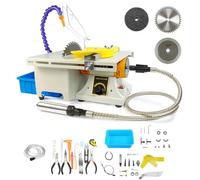 Lapidary Rock Saw and Grinder Polisher, High-Speed 800-10000r/min Mini Table Saw for DIY Gem Stone Jade Polishing Grinding Woodworking Carving