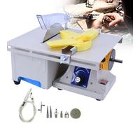 Lapidary Saw 750w with Flexible Shaft - Multifunctional Mini Table Saw for Cutting & Polishing Rocks, Gems, Jade & Wood, 10000 RPM Adjustable Speed