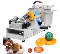 Lapidary Saw and Grinder Polisher, 0-10000RPM Adjustable Gemstone Lathe, Portable Industrial-Grade Equipment for Gemstones, Metals, and DIY Crafts