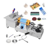 Lapidary Saw for Cutting Rocks, Mini Table DIY Jewelry Grinder Tool 800-10000r/Min, Flexible Shaft Gem Polishing Grinding Machine for Jewelry Making
