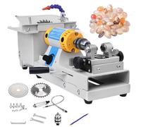 Lapidary Saw for Cutting Rocks - Mini Table Saws Grinder with Flexible Shaft, Polishing Machine for Jade, Gemstone, Amber - 800-10000 RPM