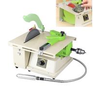 Lapidary Saw for Cutting Rocks, Variable Speed 500-7000r/min, Benchtop Gemstone Cutting Tool