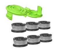 Lapiglo 0.065 Inch Nylon Trimmer Spool for Greenworks Single Line Trimmers, 8 Pack Pre-Wound Replacement Heads, High Tensile Strength for Dense Weeds