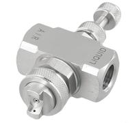 Lapiglo 1/4 BSPT Air Atomizing Nozzle, Adjustable Low Pressure Misting Spray Tip for Cooling and Humidification, 304 Stainless Steel Construction