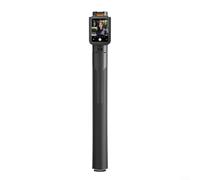 Lapiglo 1.75m Handheld Selfie Tripod with Display Screen, for Dual Remote Shutter and for Focus Wheel, Audio- Recording with Mic Jack, Lightweight Travel Stand for iPhone Camera(Black)