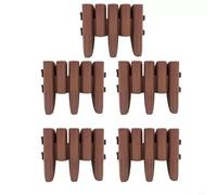Lapiglo 1.for 4m Wood Look Plastic Lawn Edging Garden Borders and Flower Beds, Brown for PP for Palisade Kit, Easy -in Installation without Tools, 5 Pack