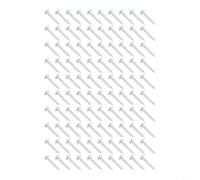 Lapiglo 100PCS Pocket Hole Screws 1-1/4 Inch Coarse Thread Self-Tapping Wood Screws Case-Hardened Steel Zinc Coating Anti-Rust Softwood Plywood MDF Woodworking Construction Silver(25mm Tip slotting)