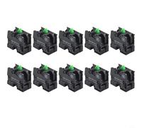 Lapiglo 10pcs Industrial Push Button Switch ZB2-BE101C ZB2-BE102C NO 10A 600V Snap Head(ZB2-BE101C)