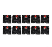 Lapiglo 10pcs Industrial Push Button Switch ZB2-BE101C ZB2-BE102C NO 10A 600V Snap Head(ZB2-BE102C)