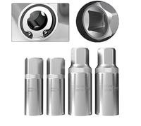 Lapiglo 12" Drive Stud Screw Extractor and Installer Kit, Polished Chrome Vanadium Steel Remover Tool 6mm to 12mm for Broken Bolts