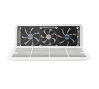 Lapiglo 12V RV Refrigerator Vent Fan with Grille, 3-Fan Quiet Exhaust Cooling, ABS Anti-UV Side Vent RV Kitchen Shower Storage, White
