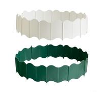 Lapiglo 20pcs Garden Edging Border, for PP Plastic Landscape Fencing Flower Beds & Lawn, Easy Install No-Dig Protective Barrier, White Green Black, 16x14cm