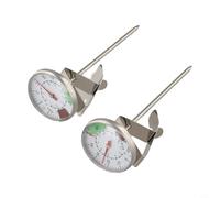 Lapiglo 2Pcs Milk Frothing Thermometer Coffee Pitcher, for Stainless Steel Probe Temp Gauge with Clip Latte for Art and Hot Chocolate, 0-100°