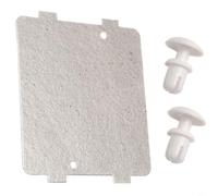 Lapiglo 3 Pack Microwave Waveguide Cover WB39X10034, 0.6mm Thick Mica Sheet with 2 Lock Buttons, for Replacement Part to Block Moisture and Food