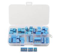 Lapiglo 50Pcs 5.0mm Pitch PCB Screw Terminal Block Kit, 2/3/4 Pin 150V 6A Connector Pi GPIO DAQ