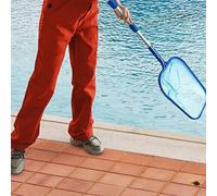 Lapiglo Aluminium Telescopic Pool Cleaning Pole, Adjustable 44-88cm Extension Rod Swimming Pool Nets and Brushes, Lightweight 3-Section Silver