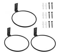 Lapiglo Anti-Rust Metal Flower Pot Holder Ring 3-Pack Wall Mounted Plant Stand Heavy Duty Bracket for Garden Indoor Outdoor Herb Display 21cm 16cm 11cm