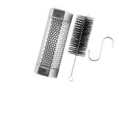 Lapiglo BBQ Pellet Smoke Tube 6 Inch, Stainless Steel Cold Box Electric Gas Charcoal Grills, Includes Brush and Hanging Hook