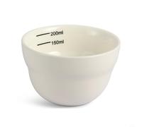 Lapiglo Black Ceramic Coffee Measuring Bowl, Non-Slip Espresso Dosing Cup Accurate Grounds Weighing at Home(white)
