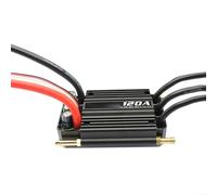 Lapiglo Brushless ESC Controller RC Boat 2-6S for LiPo 50A-150A with 5.5V/5A BEC Waterproof Programming Card Adjustable Low Voltage for Protection(120A)
