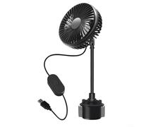 Lapiglo Car Cup Holder Fan with Adjustable Gooseneck for Vehicle Dashboard, 5V USB Powered Quiet Cooling Fan