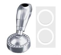 Lapiglo Car One-Button Start Rocker Switch, Stylish Engine Start-Stop Lever with -in System, Interior Decorative Control Knob Vehicles, Black(Silver)