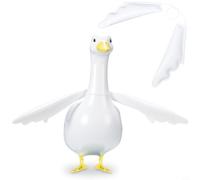 Lapiglo Clear Poseable Wings for 23 Inch Lawn Geese, Sturdy Felt Statue Accessories with Wire Frame, Whimsical Outdoor Garden Decor for Porch and