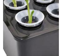 Lapiglo Compact Stacking Planter Box Kit, 6 Cell Germination System for Herbs Vegetables, Weather Resistant Outdoor Garden Black