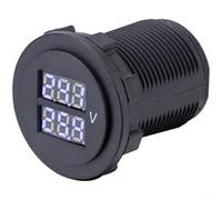 Lapiglo Digital LED Voltmeter DC 6-60V Round Panel Mount for Car Boat RV Motorcycle, RV Electrical Gauge(Blue)