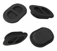 Lapiglo Floor Pan Drain JK 2014-2023 & for Gladiator 2020-2023, Oval Black for Auto Body Drainage Stopper, 4-Pack