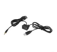 Lapiglo Flush Mount AUX USB Dashboard Adapter - 12V Audio/Charging Interface Cable for Car/RV for media Input & Power