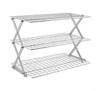 Lapiglo Foldable 5-Tier Iron Spice Rack with Bread Cooling Function Kitchen, Black(silver 3 layers)