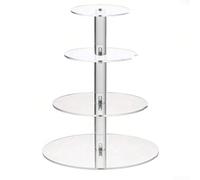 Lapiglo for crystal clear acrylic, 3-tier design, removable layers, easy clean, perfect for cupcakes and desserts(B)