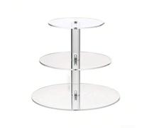 Lapiglo for crystal clear acrylic, 3-tier design, removable layers, easy clean, perfect for cupcakes and desserts(A)