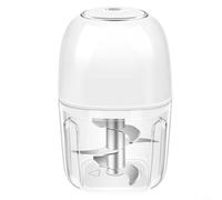 Lapiglo for Mini Electric Garlic Chopper 350ML, 45W USB Rechargeable Food Processor, 6-Blade Efficient Chopping with Safety Lock, Splash-Proof Portable Home Camping Kitchen White