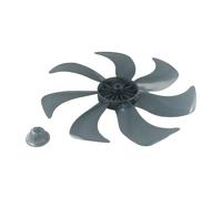 Lapiglo for Plastic Fan Blade Replacement 350mm 7 9 15 Leaves with Nut Cover 14 Inch Fans Quiet Operation Install Spare Part for Black