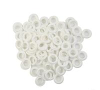 Lapiglo for Plastic Hand Press Grommets 15mm Inner 28mm Outer Resin Eyelet Set Self-Locking Air Hole Fasteners Tents Tarps White 50pcs(50pcs white)