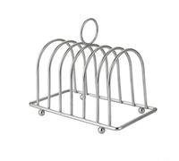 Lapiglo for Stainless Steel Toasted Bread Rack, 6-Slice Bread Holder Stand with Elevated Feet Cooling & Serving, Multi-Purpose Kitchen Organizer Home, Restaurant, Cafe
