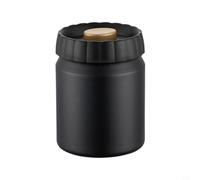 Lapiglo for Vacuum Coffee Canister 330ml, 304 for Stainless Steel Airtight Container with Lid Beans, Tea & Dry Goods Storage, Stackable Design Kitchen & Travel - Silver(black)