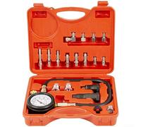 Lapiglo Fuel Injection Pressure Tester Kit for Petrol Diesel Engines - Diagnostic Gauge Tool with Adapters for m10 for m14 for Car Truck SUV