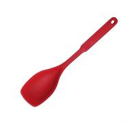 Lapiglo Heat Resistant Silicone Spatula with Measurement Marks, 12 Inch Non- Cooking Spoon Stir Fry Serving, Dishwasher Safe Kitchen Utensil, Black(Red)