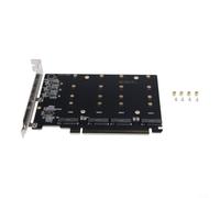 Lapiglo High NVMe SSD Expansion Card for pcie x16 to 4 M.2 Slots for pcie 4.0 5.0 Support with LED Lights