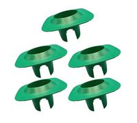 Lapiglo Irrigation Sprinkler Head Protector, Resilient PVC Guard Neat Lawns, Custom Disc Blocks Grass Growth, 10 Pack Black(5pcs green)