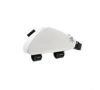 Lapiglo Lightweight for Bicycle Triangle Bag Proof Oxford Cloth Top Tube Storage with Internal Elastic Tools Snacks Phone White(White)